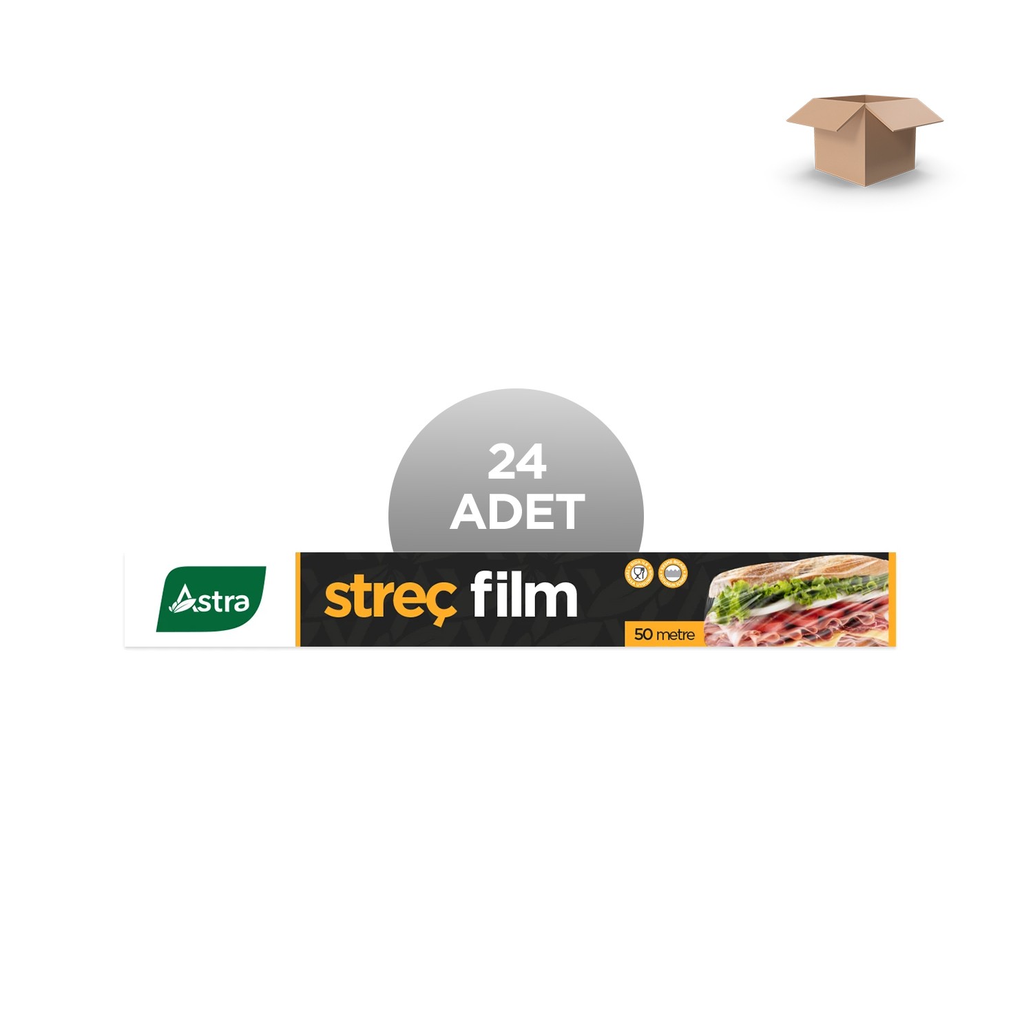 ASTRA Toptan PE Streç Film 29cm x 50 metre - Koli İçi 24'lü