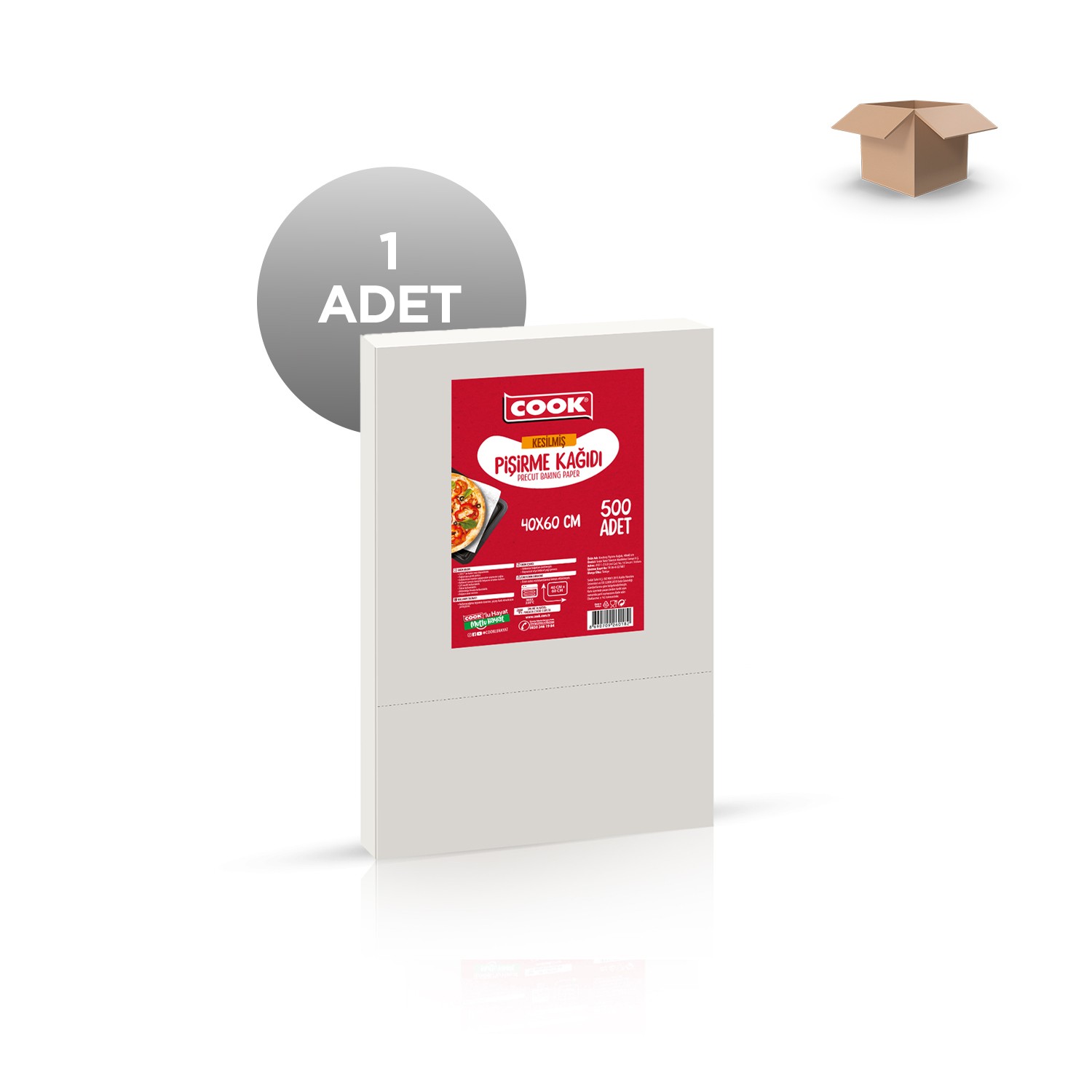 COOK Toptan EDT Beyaz Pişirme Kağıdı 40x60cm 500'lü - Koli İçi 1 Adet