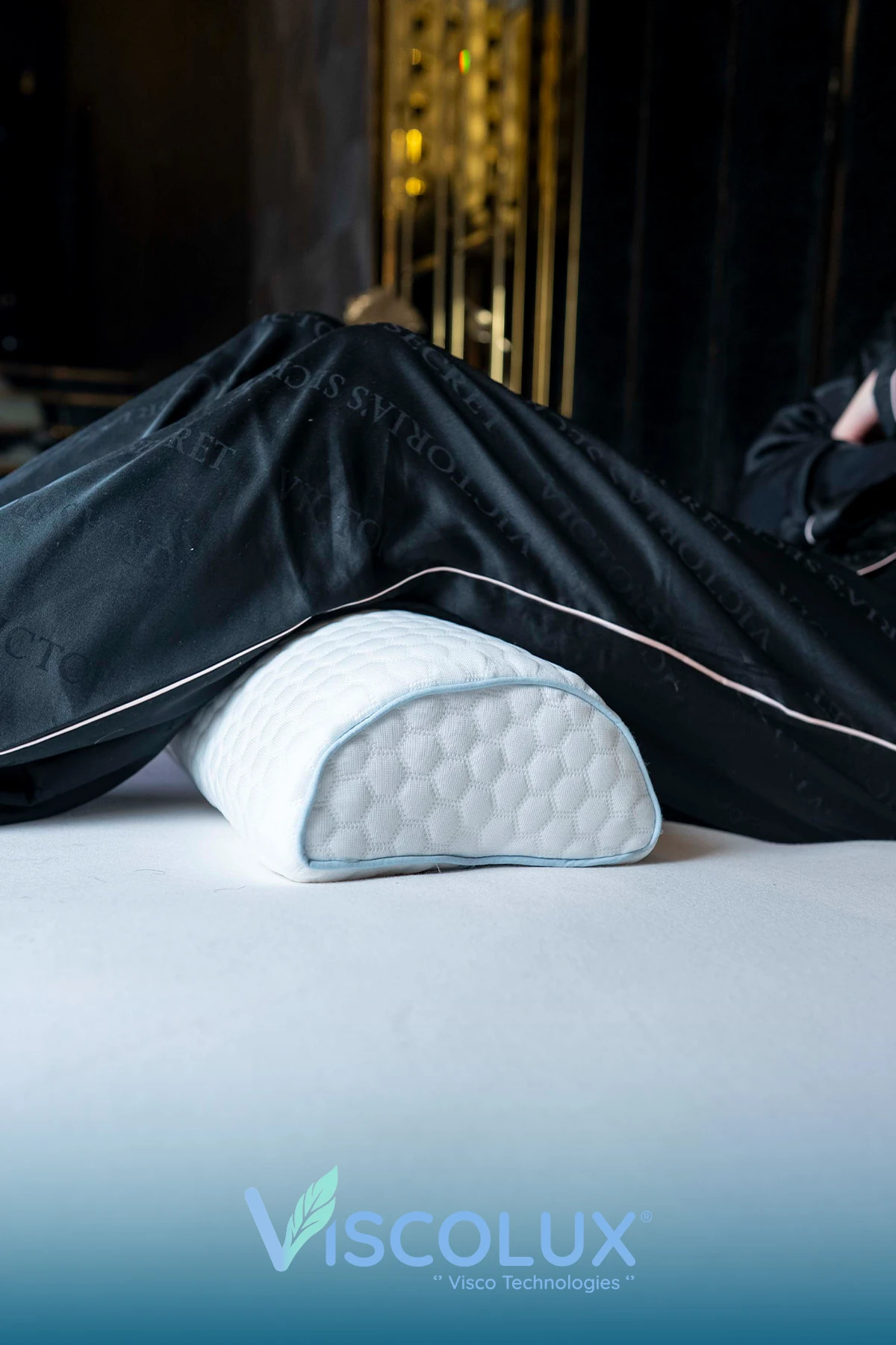 Çok Amaçlı Ortopedik Visco Yastık - Horlama Yastığı Hamile Yastığı Mavi 42x18x9