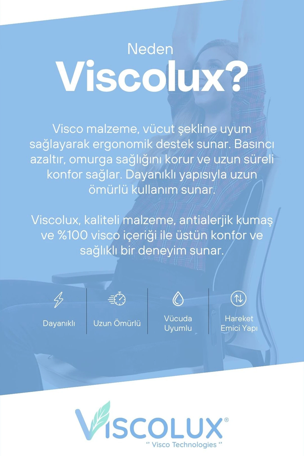 Ortopedik Lüks Bel Destek Yastığı - Premium Visco Bel Destek Minderi Siyah 54x42x9
