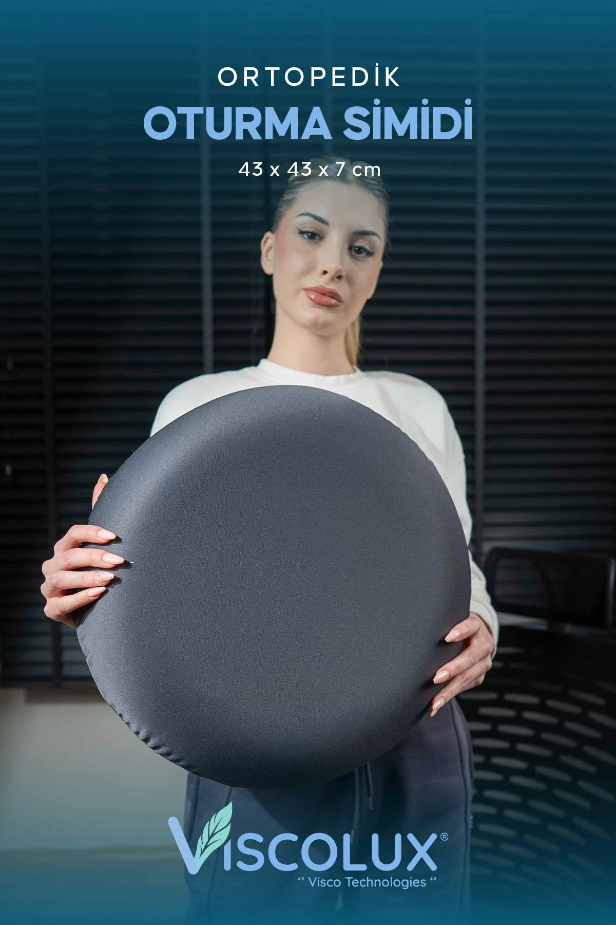 Ortopedik Oturma Simidi - Visco Oturma Simidi  Doğum Sonrası Rahatlatıcı Yastık Füme