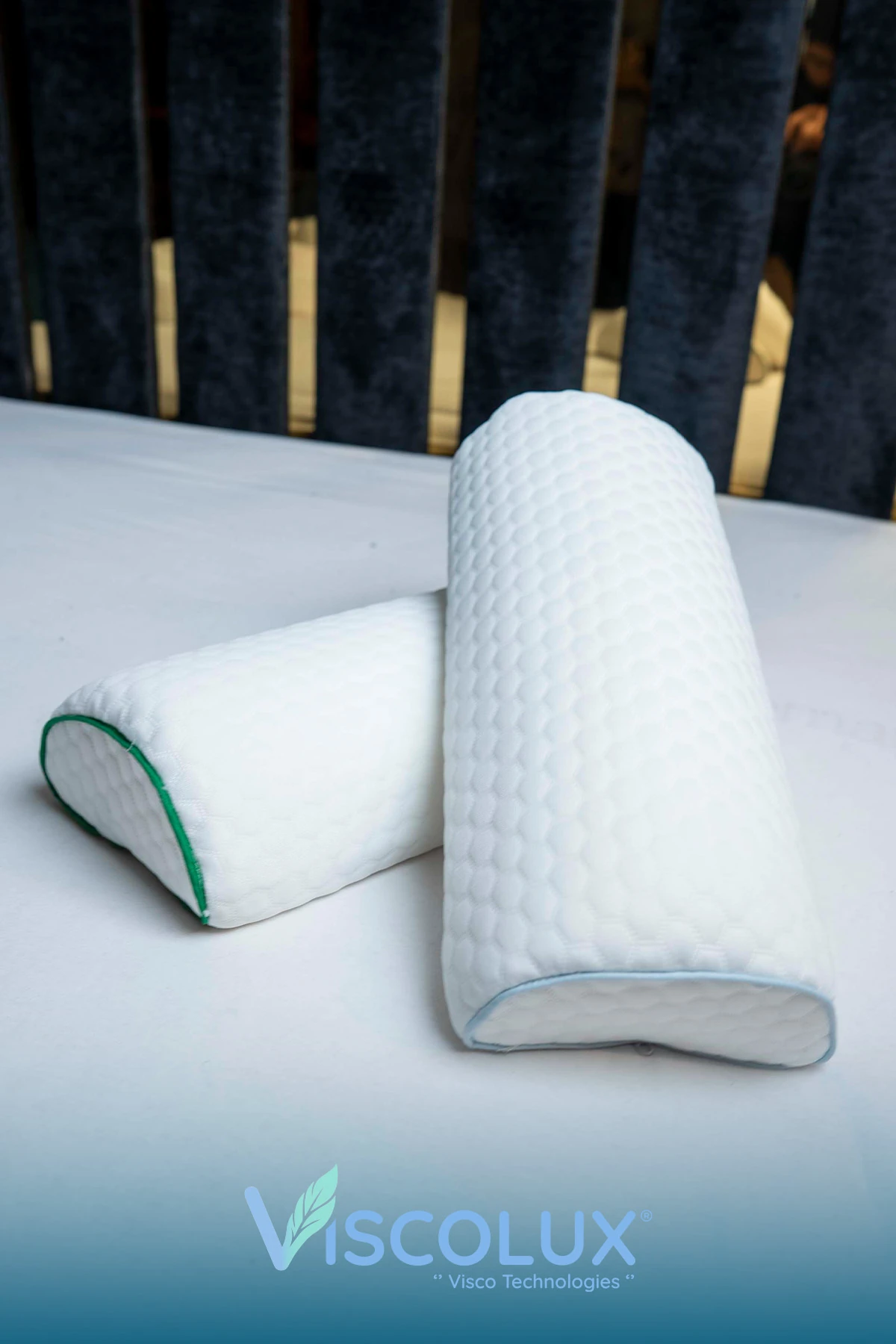 Çok Amaçlı Ortopedik Visco Yastık - Horlama Yastığı Hamile Yastığı Mavi 42x18x9