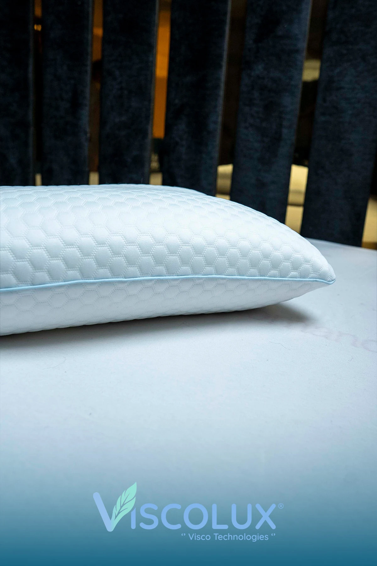 Anadolu Tombul Ortopedik Yastık - Baş Ağrısı Önleyici Klasik Visco Yastık Mavi 60x40x15