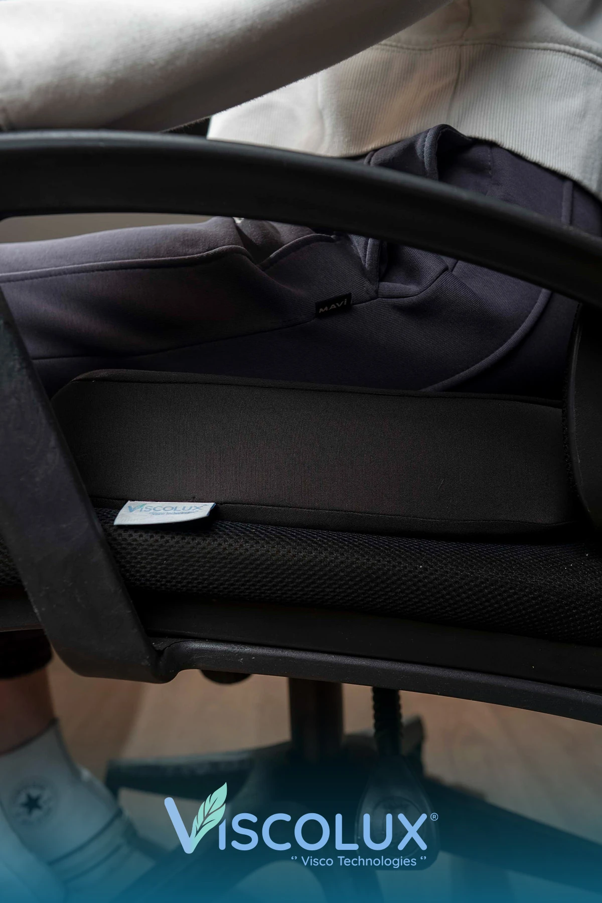 Coccyx Ortopedik Oturma Minderi - Visco Kuyruk Sokumu Minderi Hemeroid Siyah 44x36x9,5