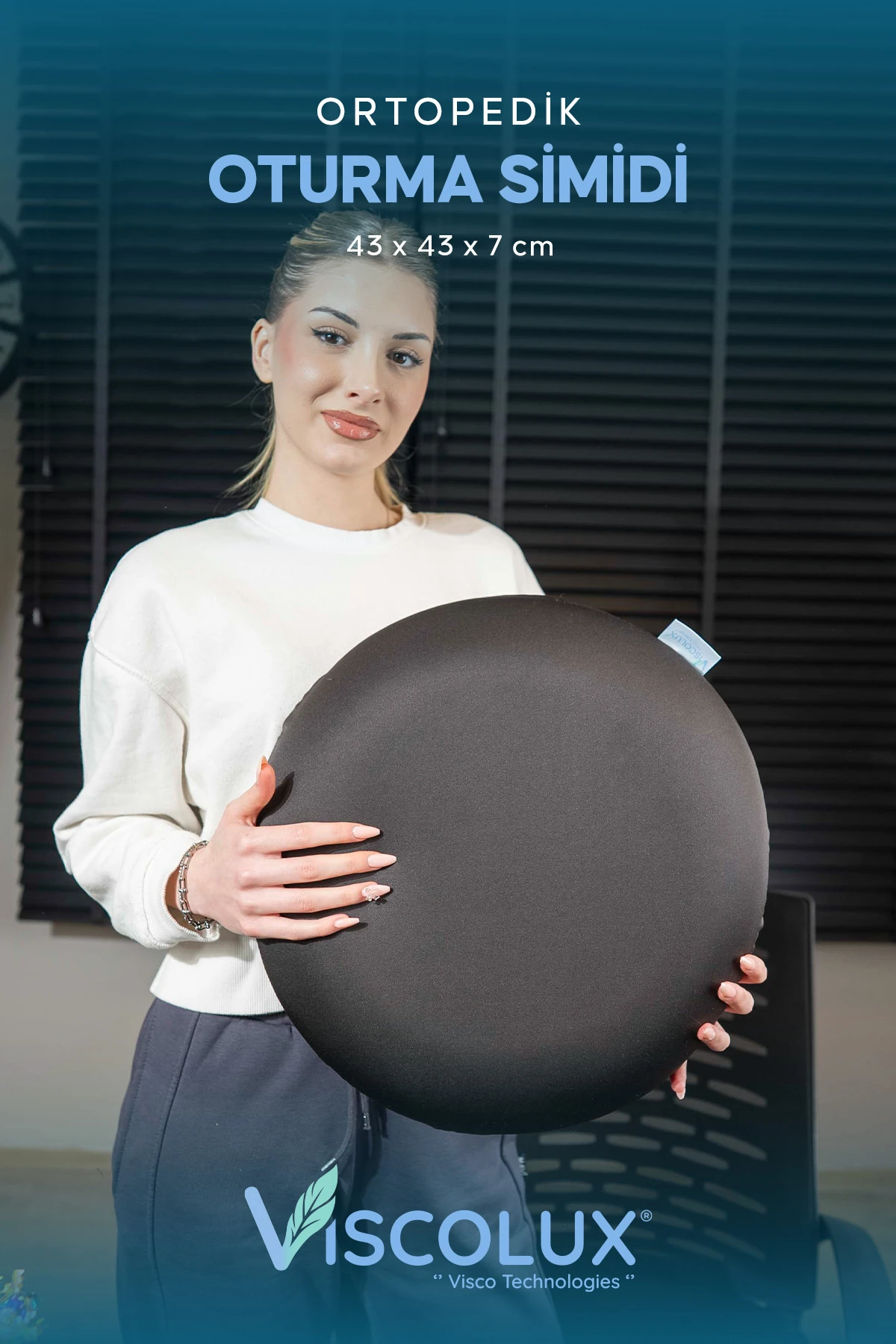 Ortopedik Oturma Simidi - Visco Oturma Simidi  Doğum Sonrası Rahatlatıcı Yastık Siyah