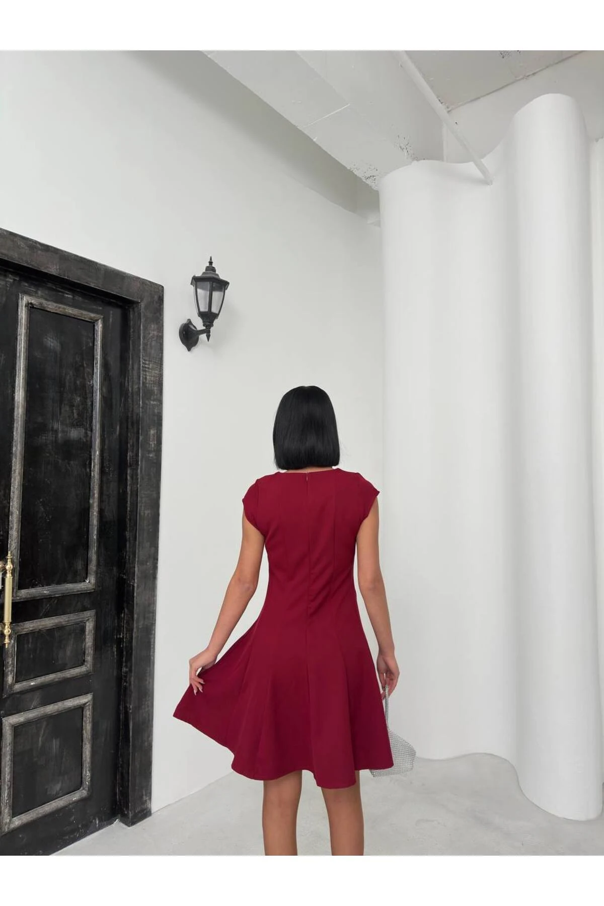 Kadın Parçalı Kloş Elbise