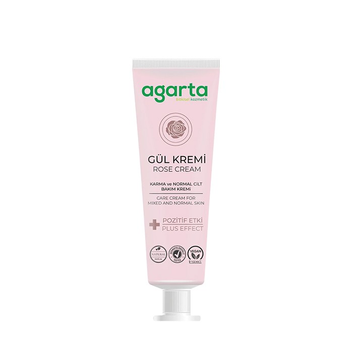 Doğal Yüz Ve El Nemlendirici Gül Aromalı Cilt Bakım Kremi 75 ml