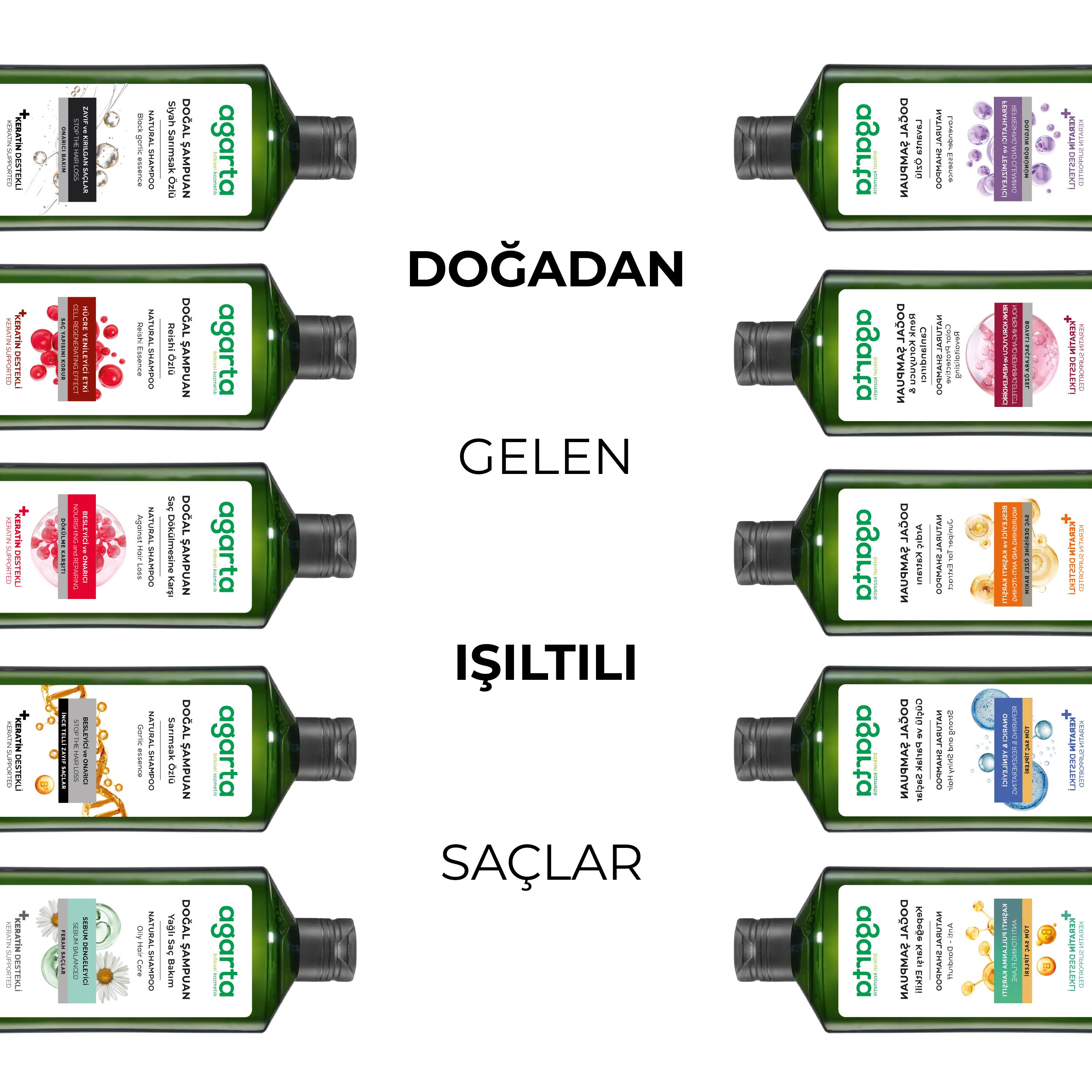 Agarta Doğal Saç Dökülmesine Karşı Siyah Sarımsaklı Şampuan 400 ml