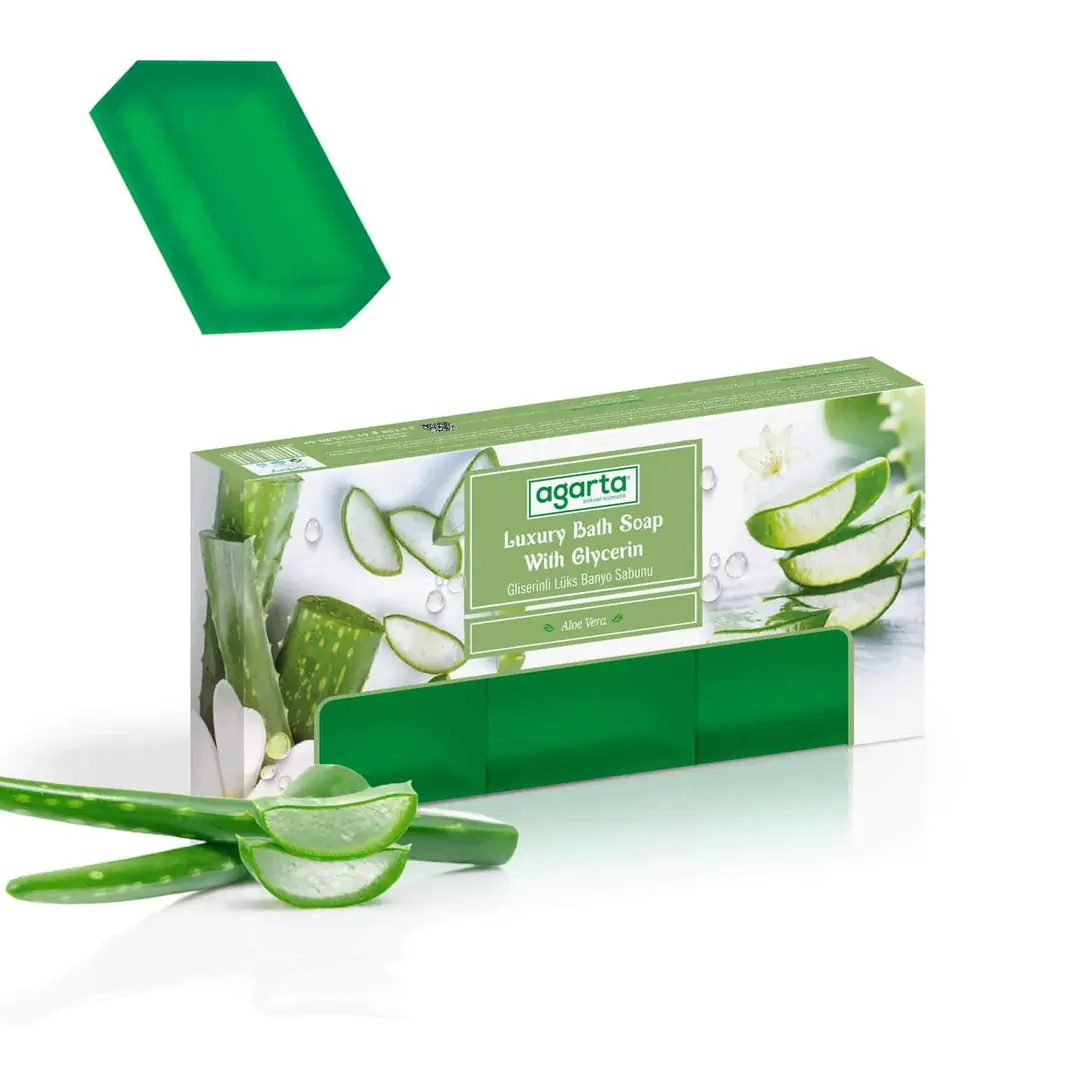 El Yapımı Doğal Banyo Sabunu Aloe Vera 3*150 g