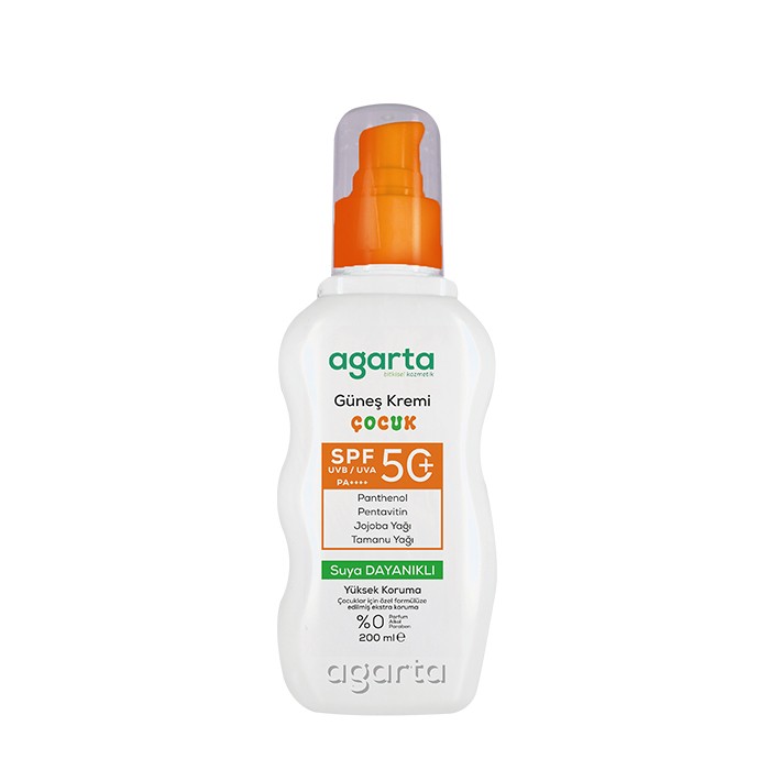 Suya Dayanıklı Yüksek Koruma SPF 50+ Yüz Vücut Güneş Koruyucu Kids 200 ml