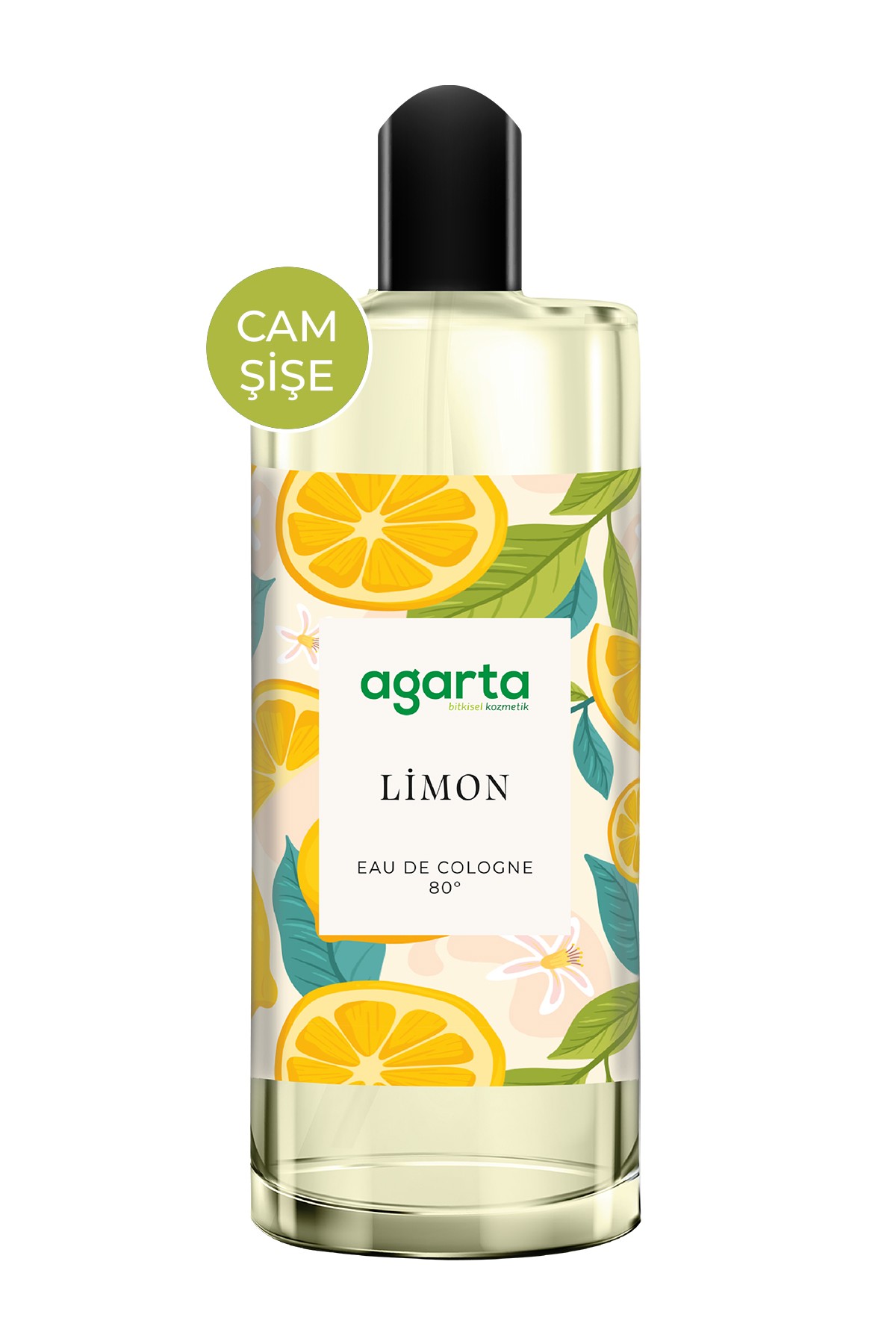 Agarta 80 Derece Limon Kolonyası Cam Şişe 250 ml