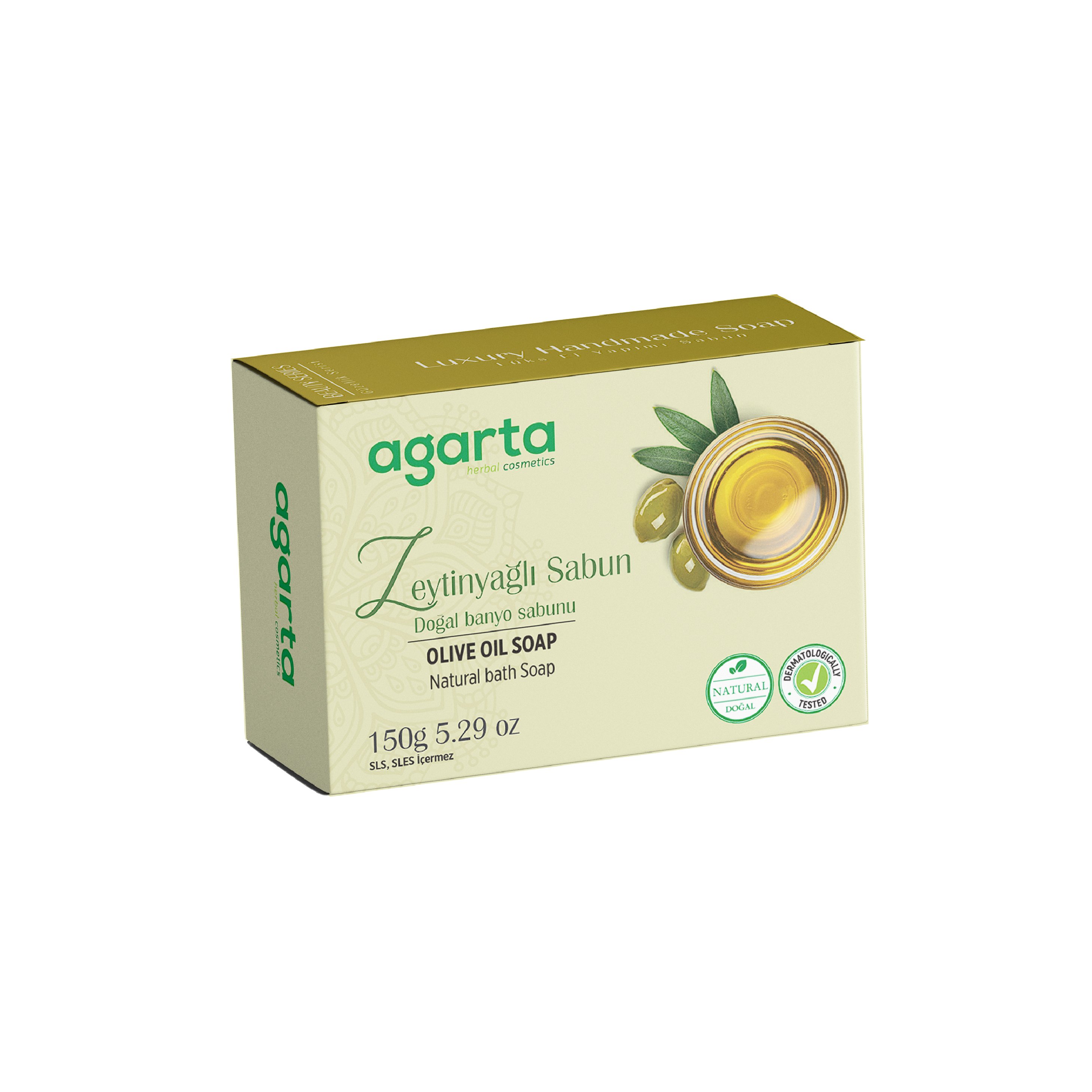 Agarta Doğal El Yapımı Zeytinyağlı Sabun 150 gr