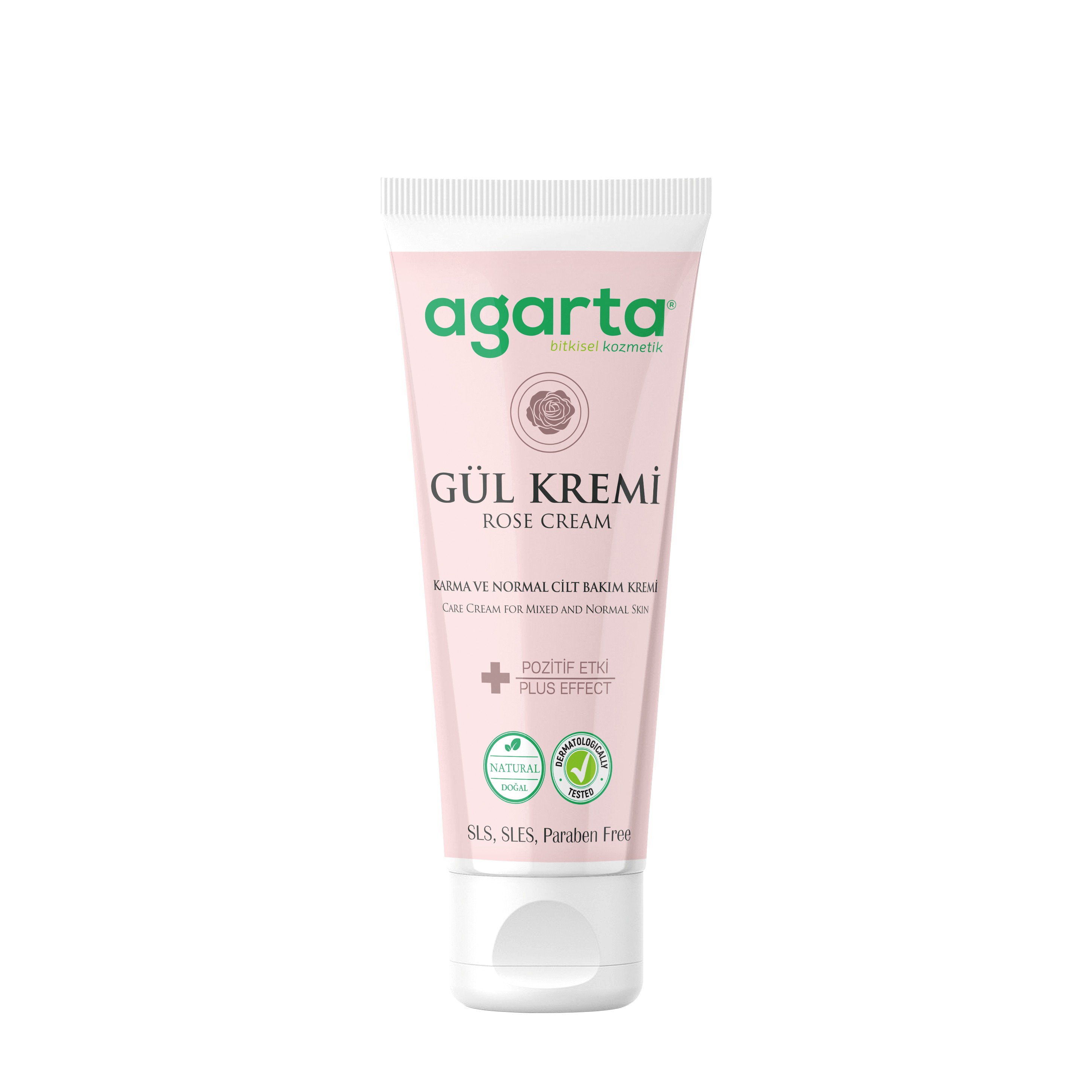 Doğal Yüz Ve El Nemlendirici Gül Aromalı Cilt Bakım Kremi 75 ml