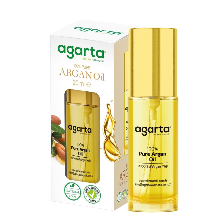 Agarta %100 Soğuk Sıkım Saf Argan Yağı 20 ml