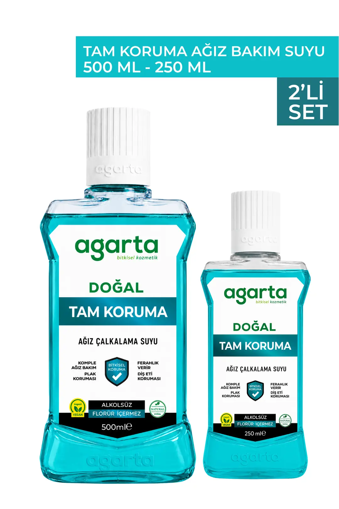 Agarta 2 Li Avantajlı Tam Koruma Ağız Bakım Seti 500 ml ve 250 ml