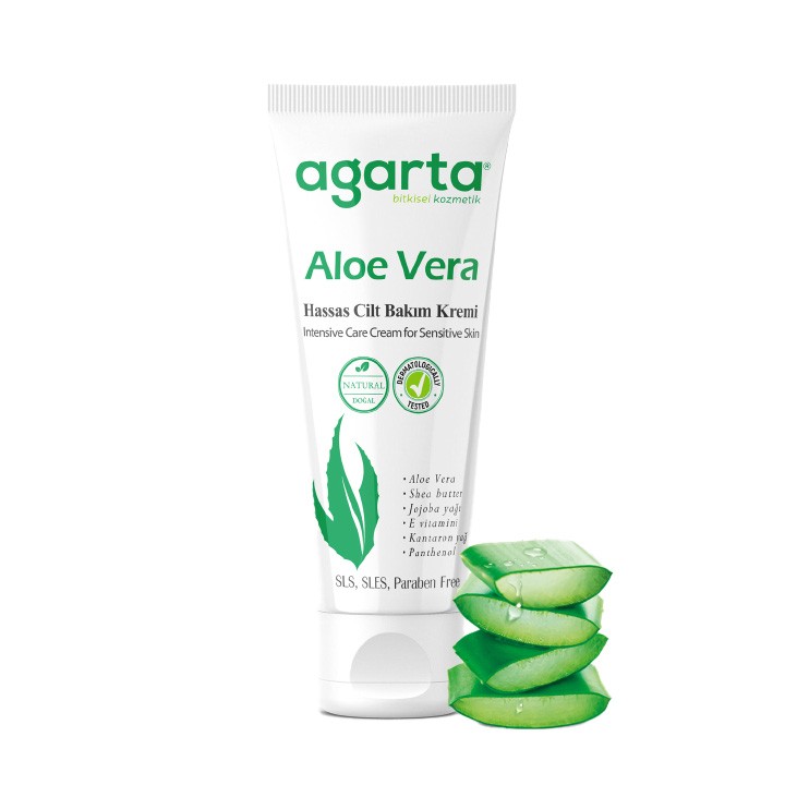 Doğal Aloe Vera Nemlendirici Cilt Kremi 75 ml