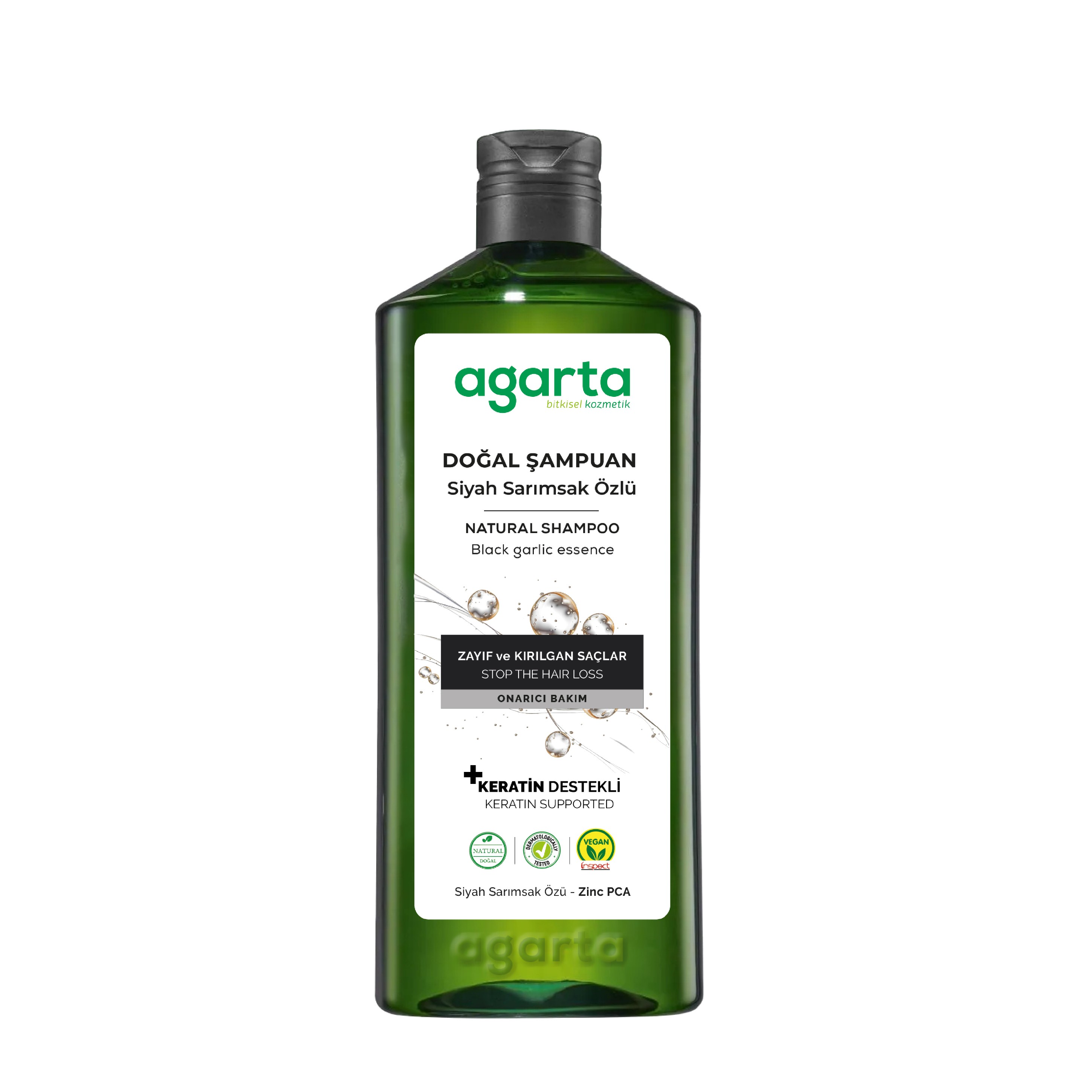 Agarta Doğal Saç Dökülmesine Karşı Siyah Sarımsaklı Şampuan 400 ml