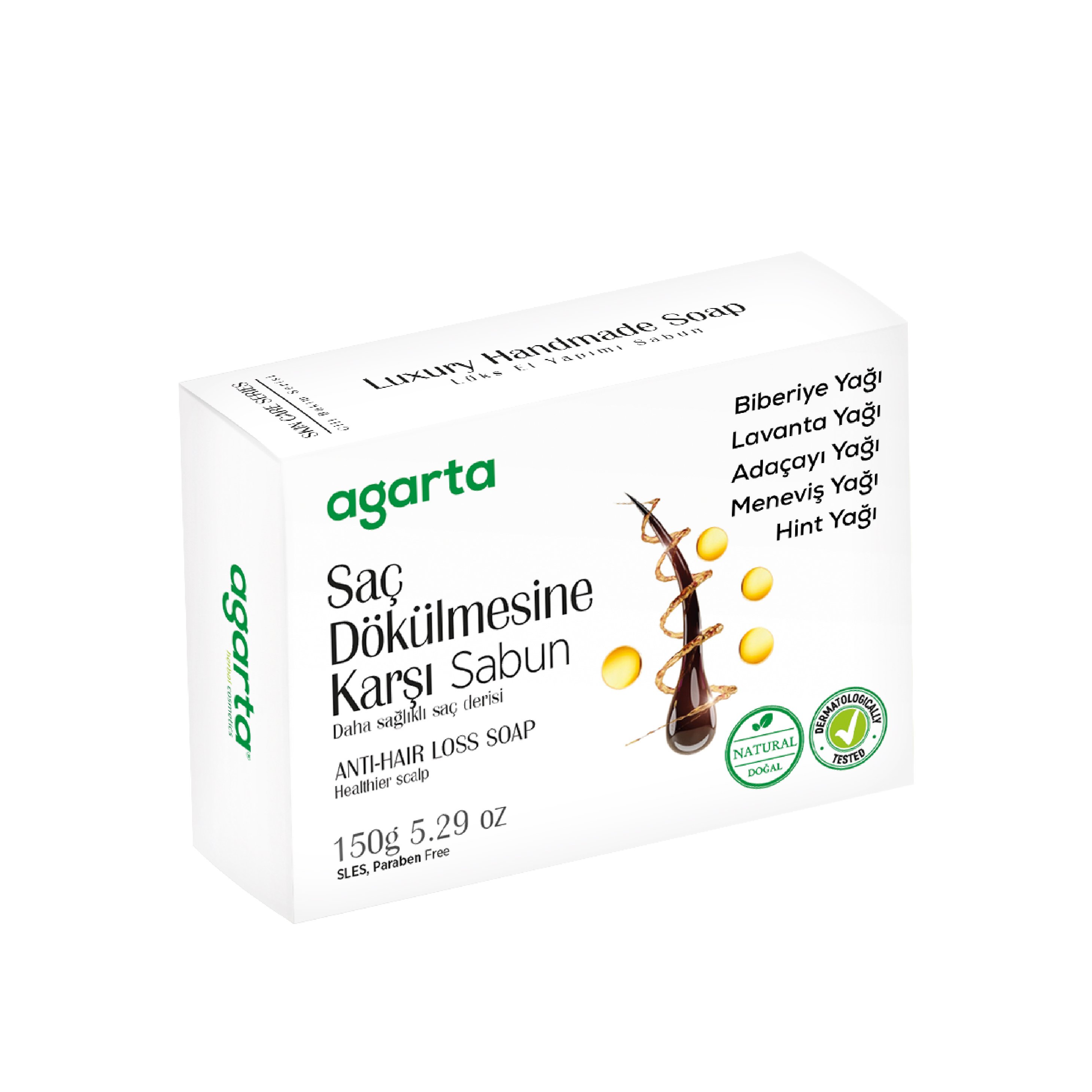 Agarta Doğal Bakım Saç Dökülmesine Karşı Sabun 150 gr