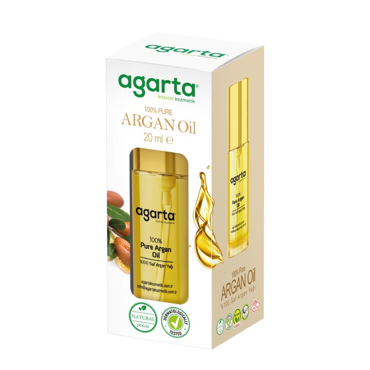 Agarta %100 Soğuk Sıkım Saf Argan Yağı 20 ml