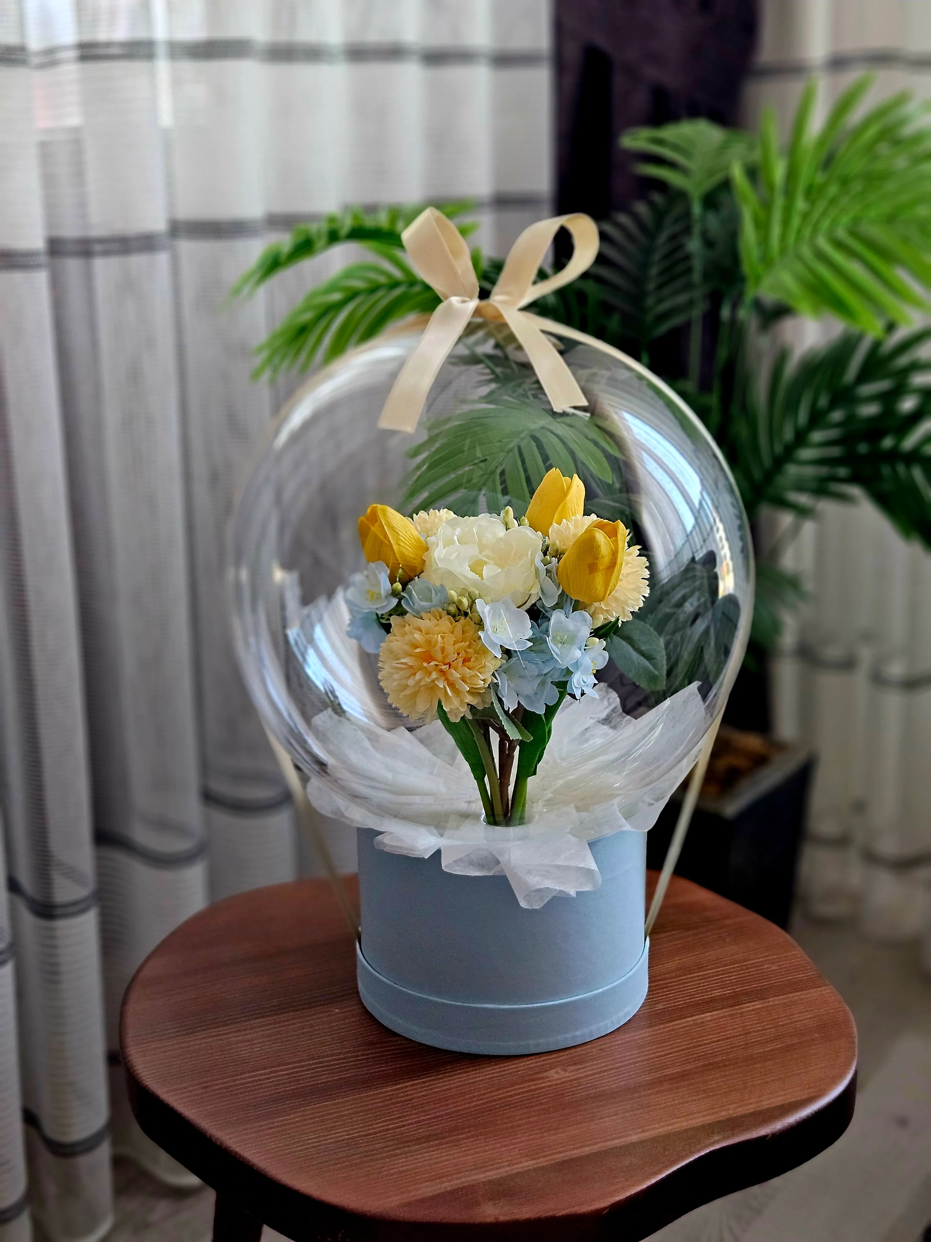 Sarı Lale Buketli Balon