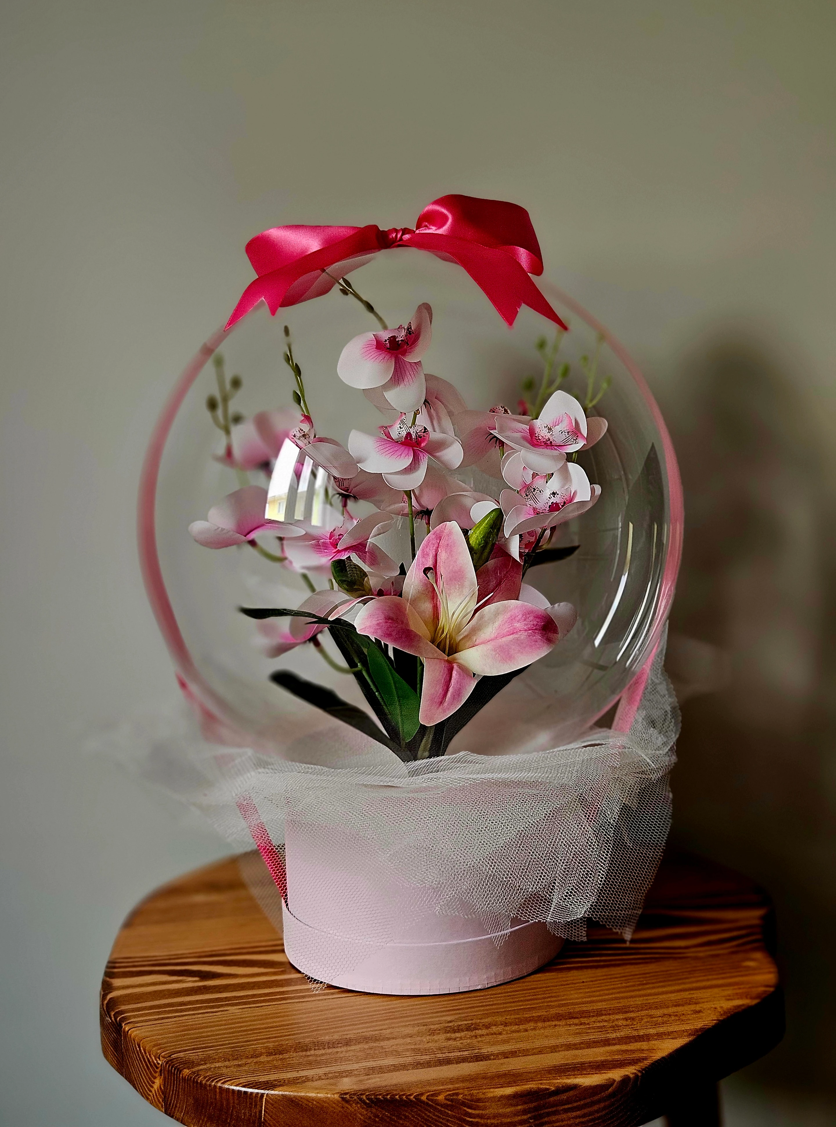 Orkide Detaylı Buketli Balon