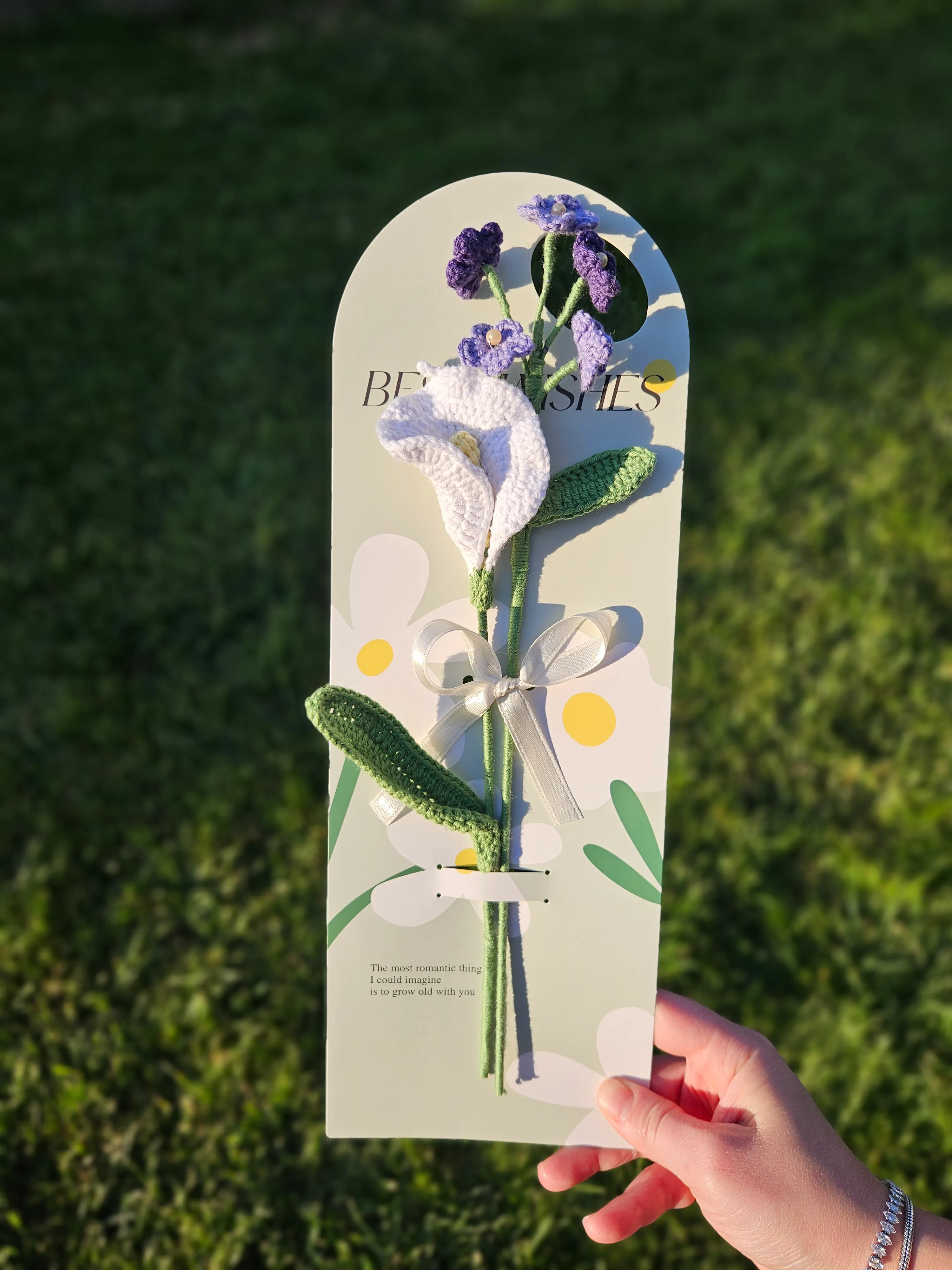 Örgü Çiçekli Kart - Gala