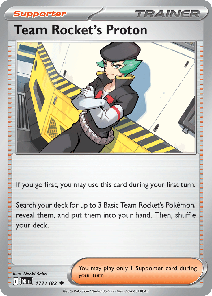 Team Rocket's Proton 177/182   - Reverse Holo