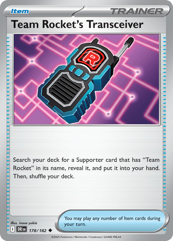 Team Rocket's Transceiver 178/182   - Reverse Holo