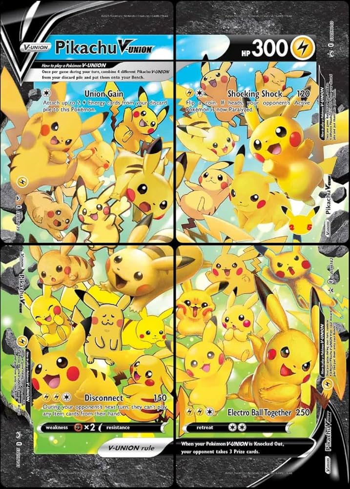 Pikachu V Union - Full Set - SWSH139 - 140 - 141 - 142
