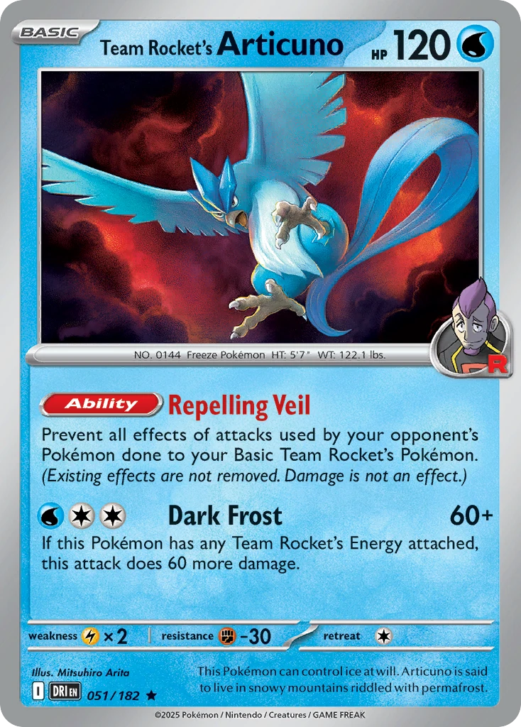 Team Rocket's Articuno 051/182