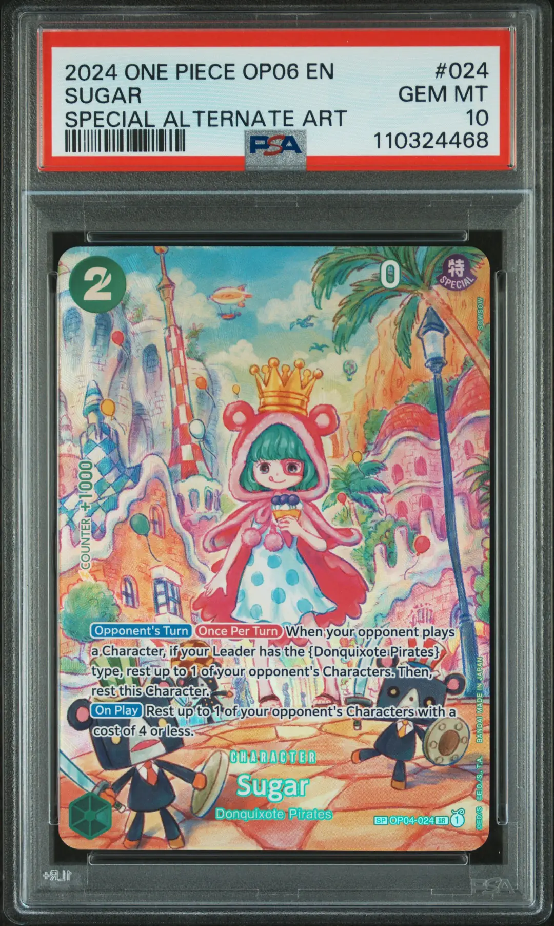 PSA10 SUGAR SPECIAL ALTERNATE ART シュガー Sugar #[SP]OP04-024 - Special Alternate Art - Wings of the Captain