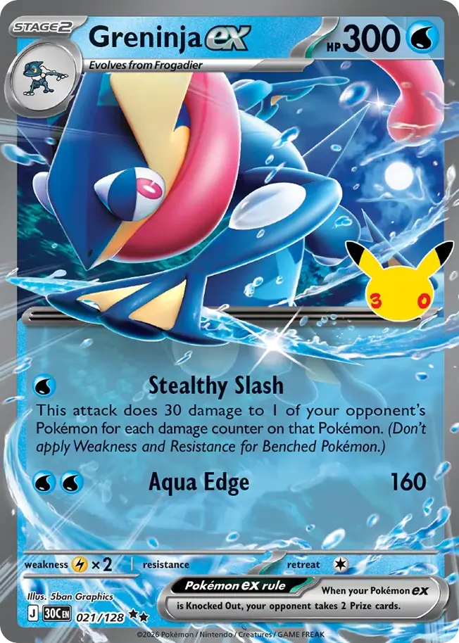 Greninja ex 021/128 Double Rare ex - 30th Celebration | Card House