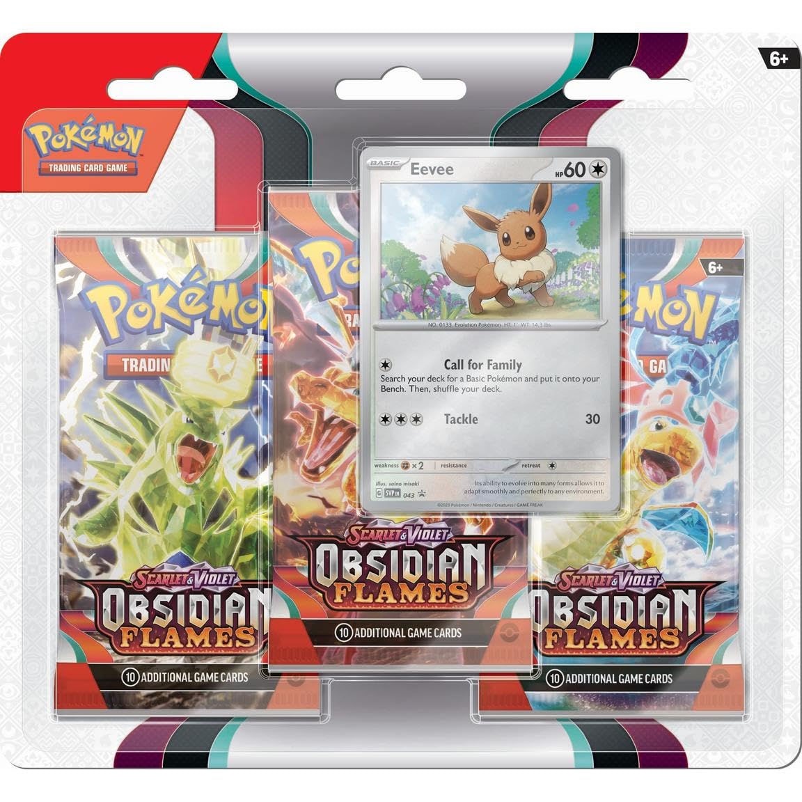 Obsidian Flames 3 Pack Booster Blister (Eevee)