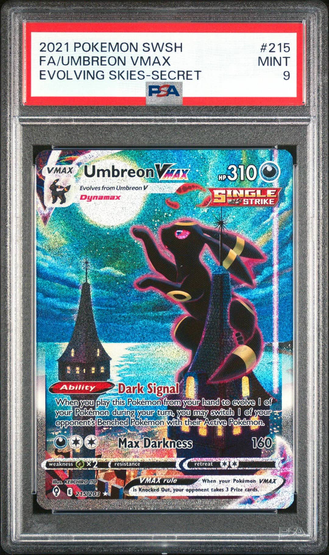 Umbreon VMAX #215 - Evolving Skies - PSA 9 | Card House