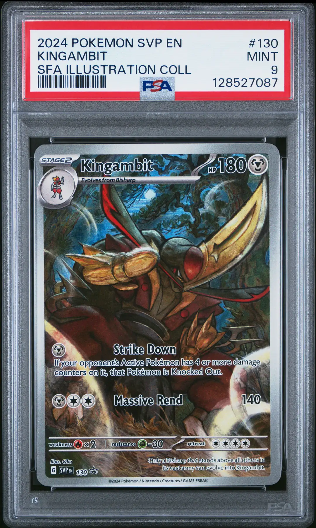 Kingambit #130 - Scarlet & Violet - PSA 9