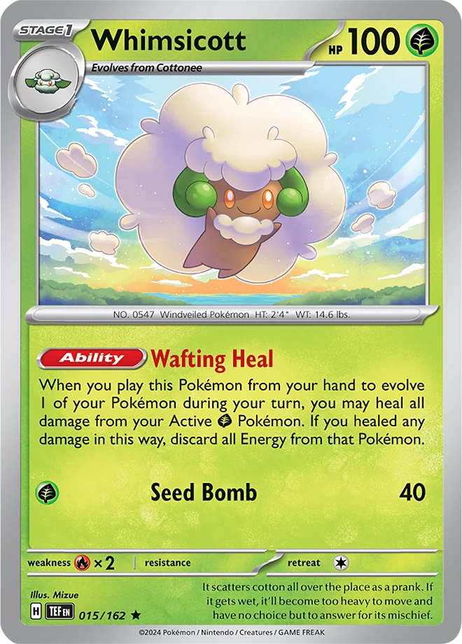 Whimsicott 015/162 - Reverse Holo