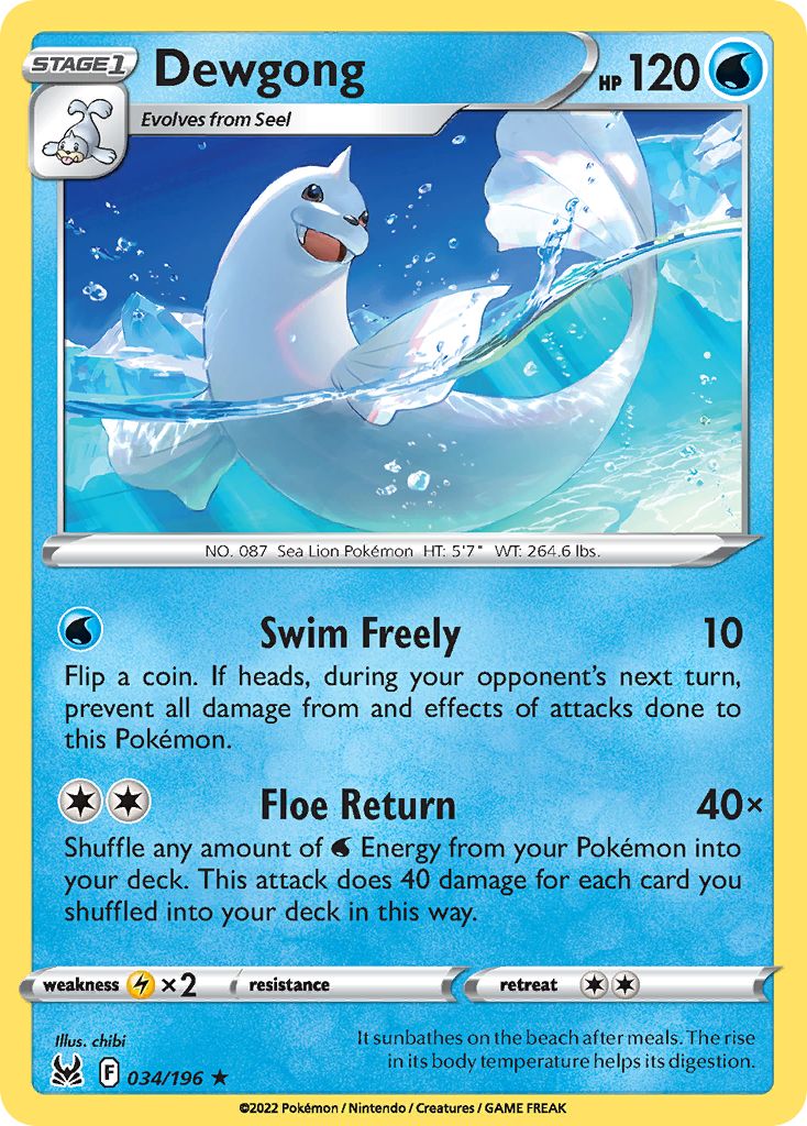 Dewgong 034/196 - Reverse Holo