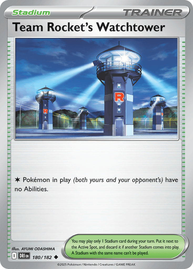 Team Rocket's Watchtower 180/182   - Reverse Holo