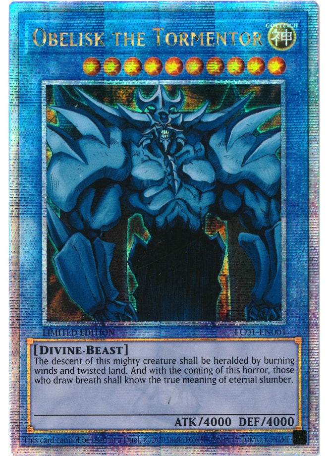 Obelisk the Tormentor LC01-EN001 (Quarter Century Rare)