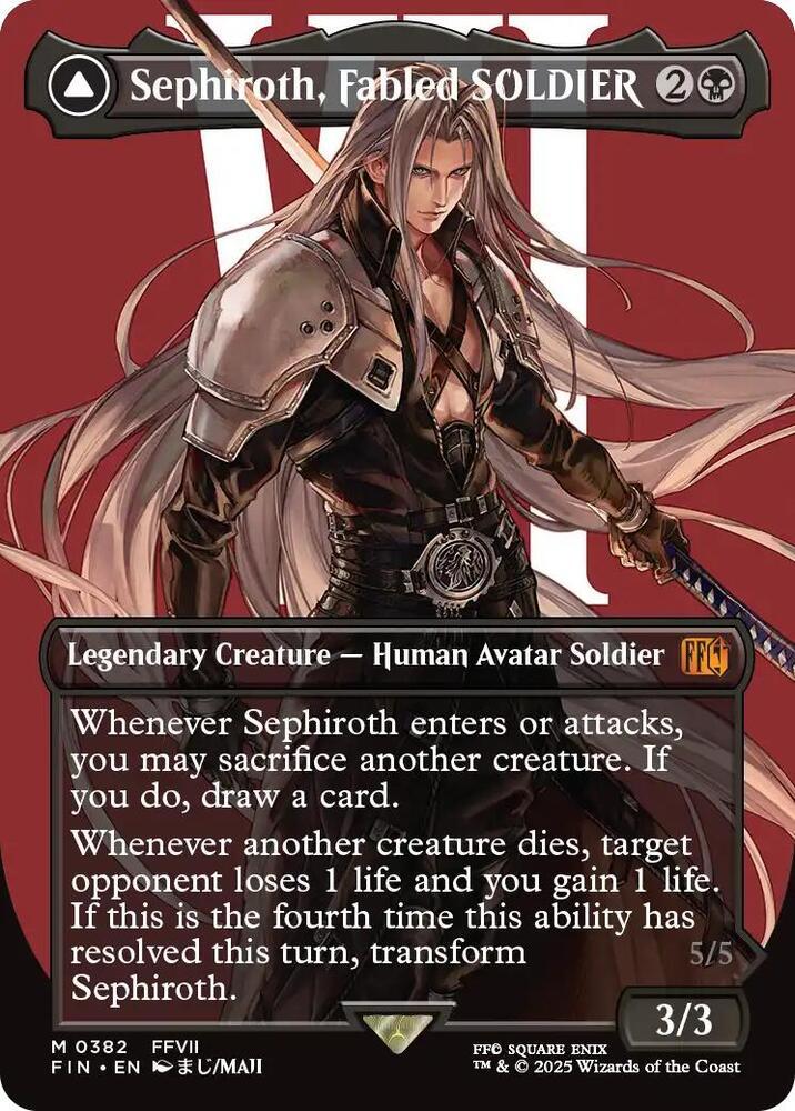 Sephiroth, Fabled SOLDIER (Foil) (0382 - Borderless)