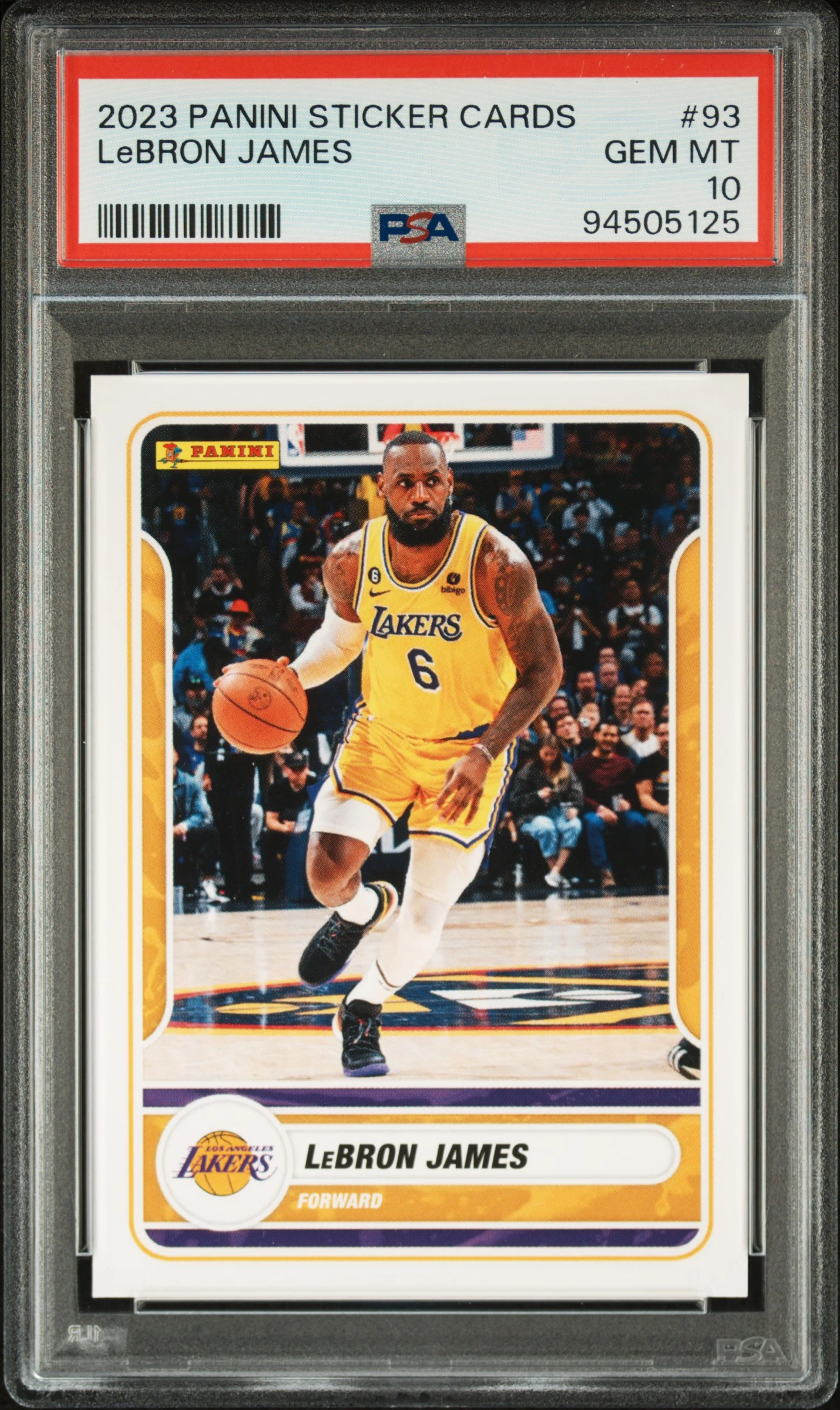 Lebron James #93 - Panini Sticker Cards - PSA 10 Satın Al - Lebron