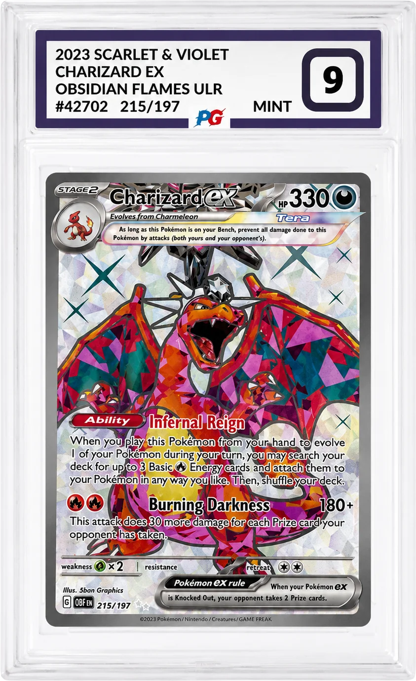 Charizard Ex #215 - Obsidian Flames - PG 9 Satın Al - Charizard Ex