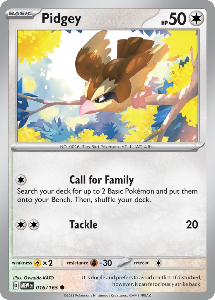 Pidgey 016/165 - Reverse Holo