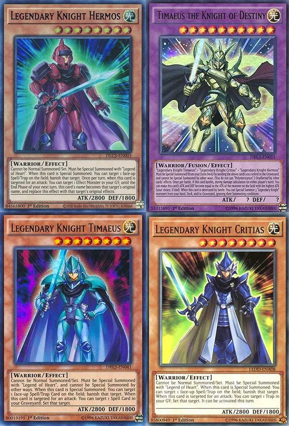 Legendary Knight Trio Timaeus - Hermos - Critias and Timaeus the Knight of Destiny DRL2-DRL3-LEDD-DLCS