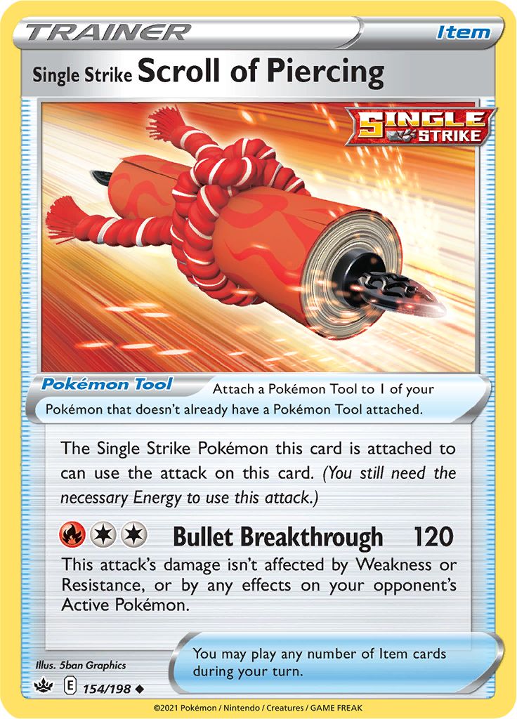 Single Strike Scroll of Piercing 154/198 - Reverse Holo