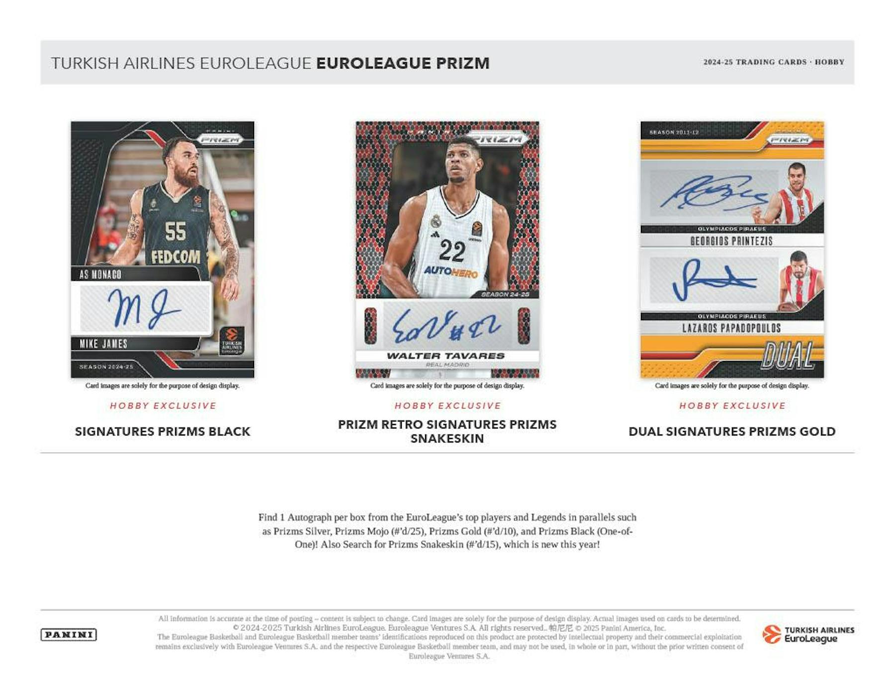 Prizm Turkish Airlines Euroleague Basketball Hobby Box - 2024/25
