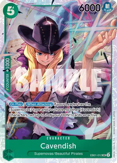 シ*ス様 2024 ONE PIECE CAVENDISH カード #012 Cavendish EB01-012