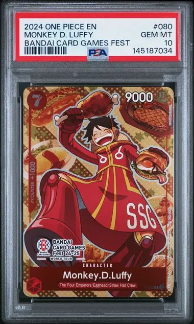 Monkey D. Luffy #P-080 - Bandai Card Games Fest - PSA 10 Satın Al