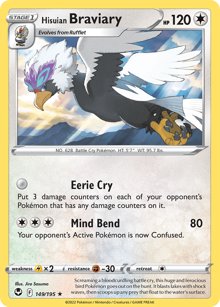 Hisuian Braviary 149/195 - Reverse Holo