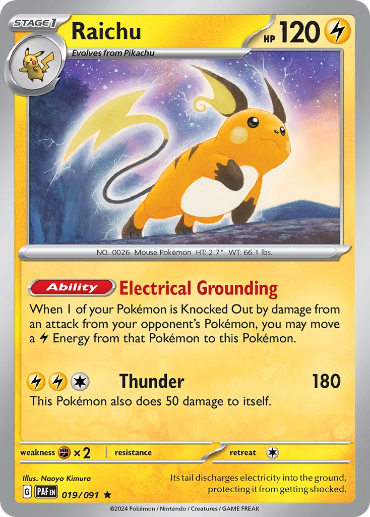 Raichu 019/091 - Reverse Holo